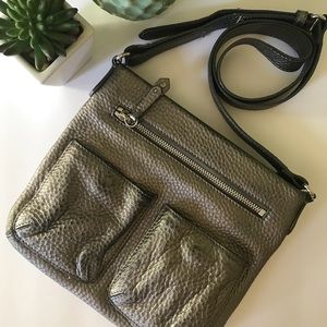Cole Haan Silver leather crossbody